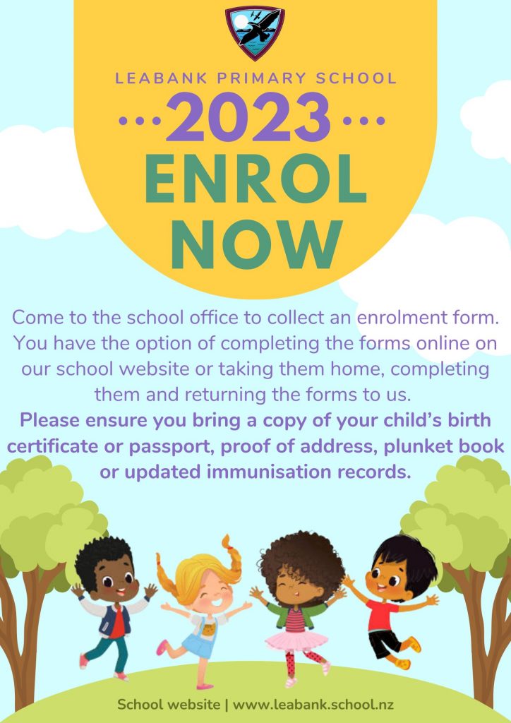 2023 ENROL NOW – Leabank Primary School